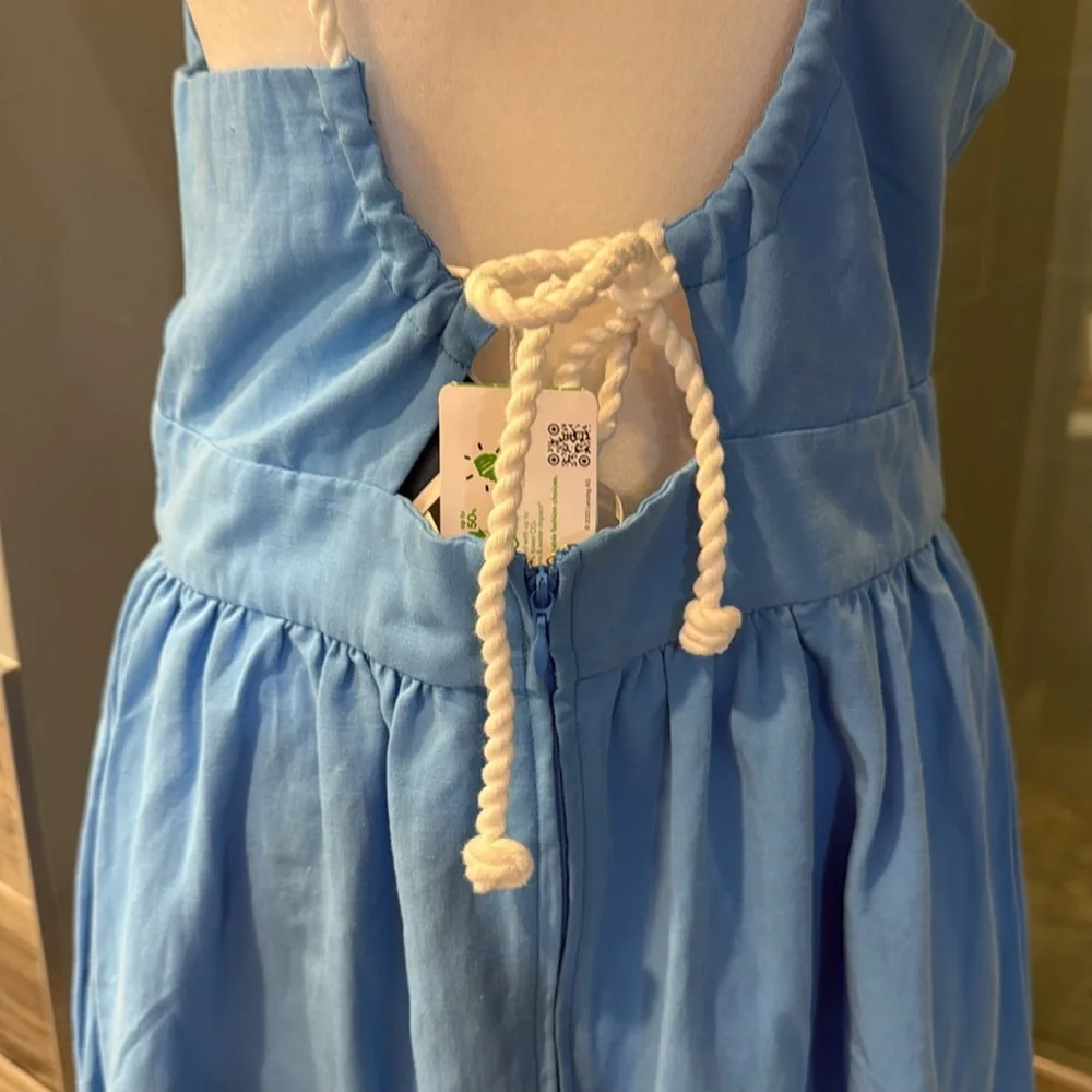 Lilly Pulitzer Nautical Rope Detailed Crishna Dress in Lunar Blue Size‎ 10 NWT
